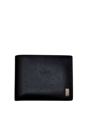 DUNHILL - BLACK SAFFIANO LEATHER MENS BIFOLD WALLET